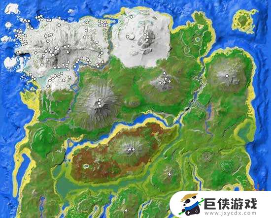 方舟生存进化手游地图上分布着哪些资源