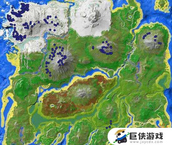 方舟生存进化手游地图上分布着哪些资源