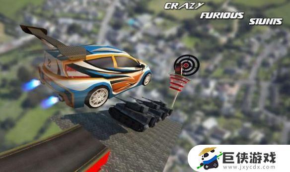 空中坡道汽车特技3d手机游戏