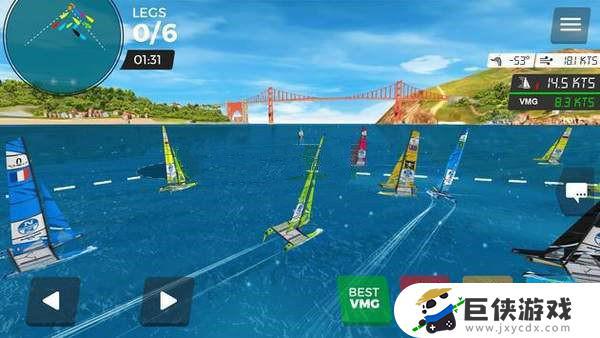 海上虚拟帆船赛手机游戏